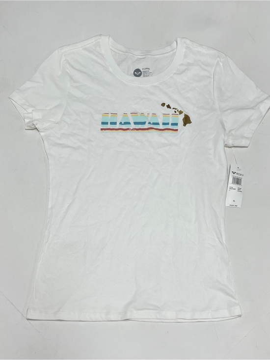 Roxy Tops - Roxy Keep It Real Hawaii Graphic Tee White Gold T-Shirt XL NWT
